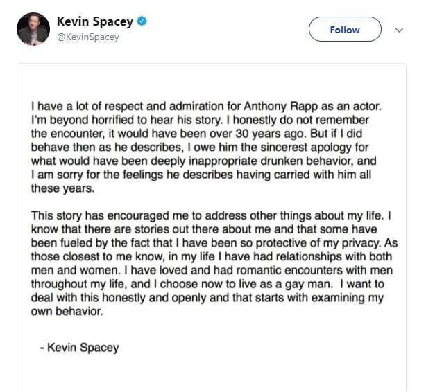 凯文·史派西|演《纸牌屋》的史派西怎么样了?数年后拿了终身成就奖?