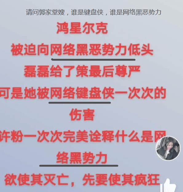 佟丽娅|郭家堂嫂回应熊磊代言,称鸿星尔克向恶势力低头,郭爸:反对诬陷