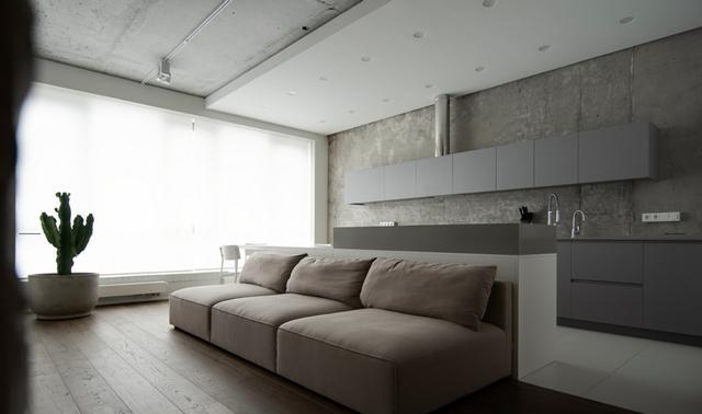 断舍离后工业风不等于穷装，舍弃墙漆、吊顶，120㎡保留了高级感