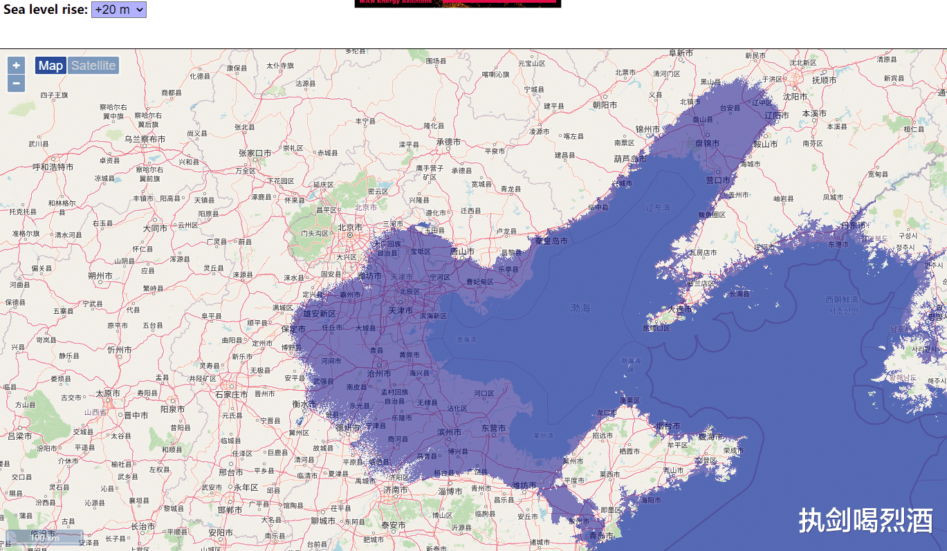 长沙|假如海平面上升20米,中国哪些城市会消失?