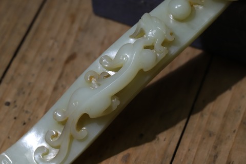 |回流 舊藏和田玉“花开富贵螭龙 玉如意”