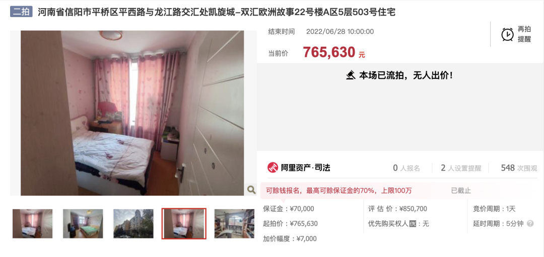 信阳|无人出价！河南信阳一处住宅，76万没人要！