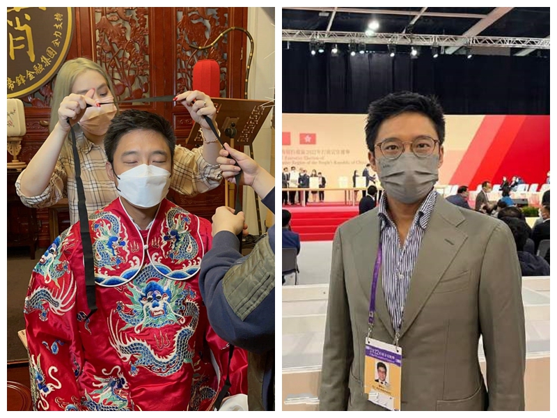 霍启山|霍启山穿戏服出镜，造型油腻还有少许白发，一心发展事业至今单身