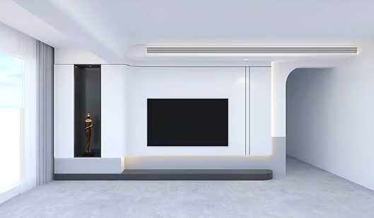 2022年一定流行的客厅阳台一体化电视墙!