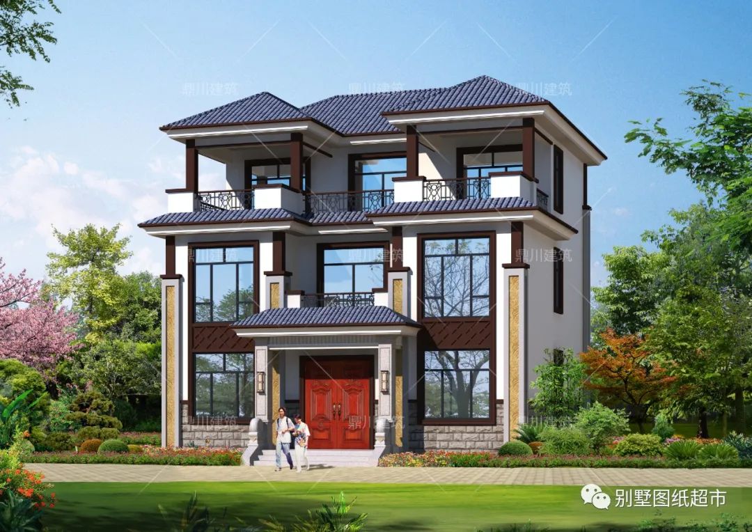 看一眼就喜欢的3款新中式三层别墅,回村建一栋,爸妈乐开花