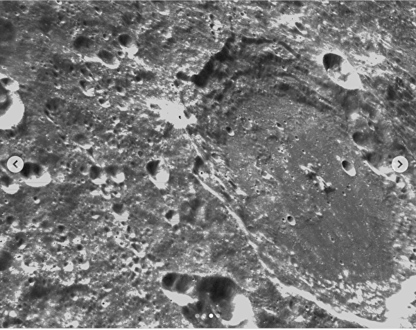 NASA发布新月球照 其表面陨石坑清晰可见