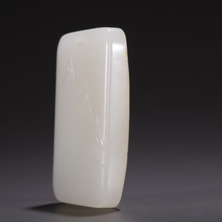 和田玉籽料|旧藏·和田玉籽料君子竹玉牌