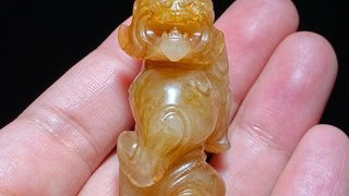 和田玉籽料|宋 和田玉籽料黄沁 方相氏 挂件 把件