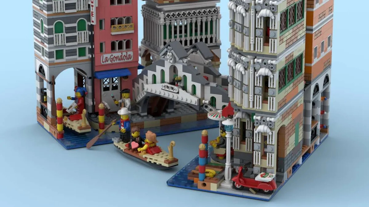 露营|乘坐贡多拉，穿过里亚托桥，一起游览乐高版的威尼斯