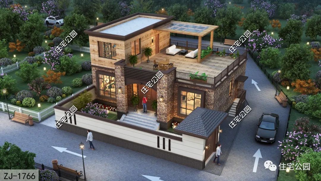 10套带平屋顶的农村别墅图纸,施工方便、节约预算