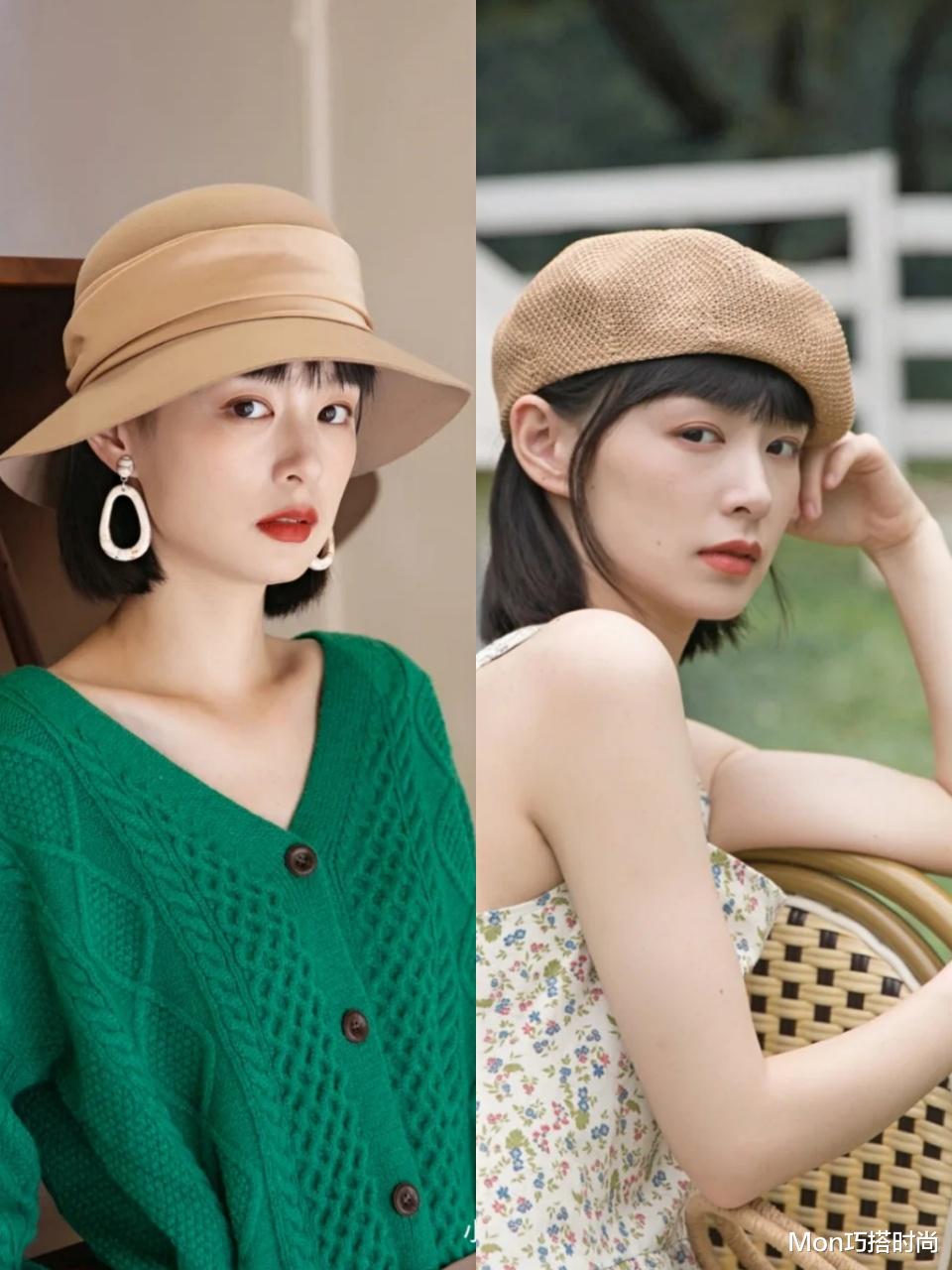 帽子 突然火起来的“杏帽”，洋气、衬肤又显脸小，尤其适合黑黄皮女生