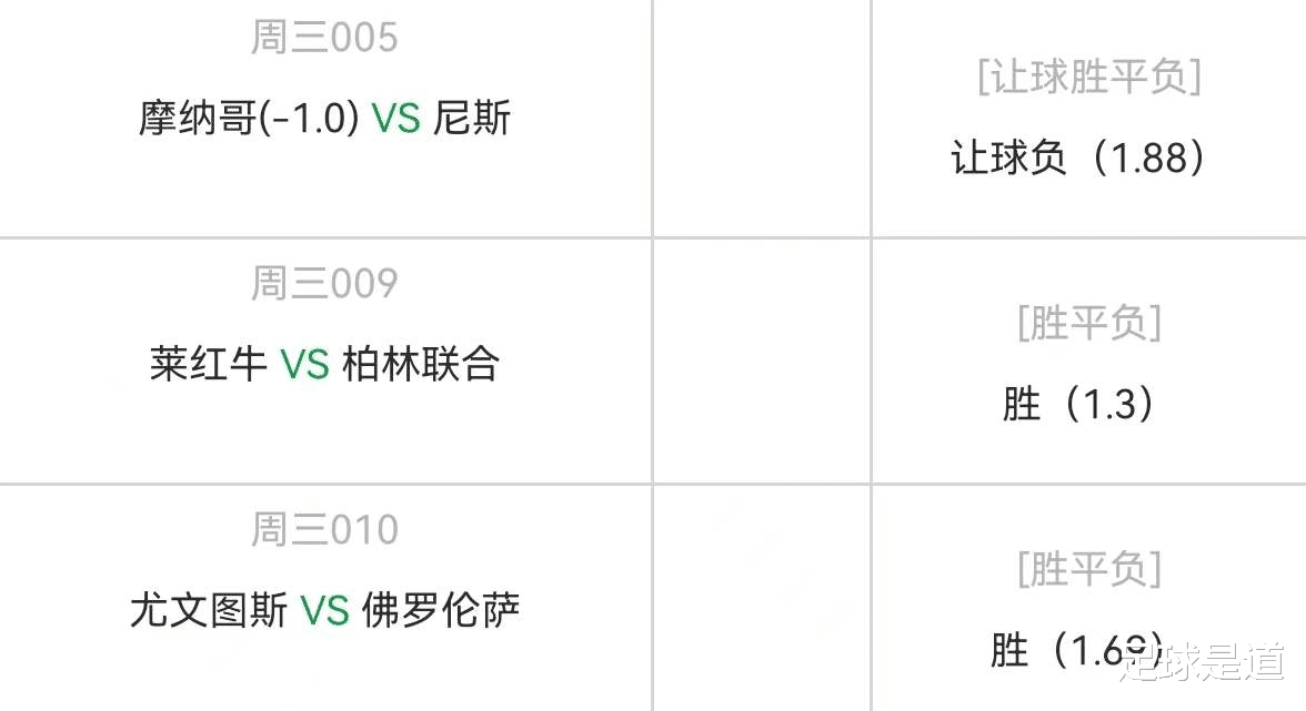 莱比锡|4.20周三精选高赔比赛：摩纳哥vs尼斯+莱比锡vs柏林联合