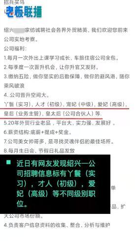 招聘|奇葩!公司回应选妃式招聘:只是个比喻,为吸引应聘者