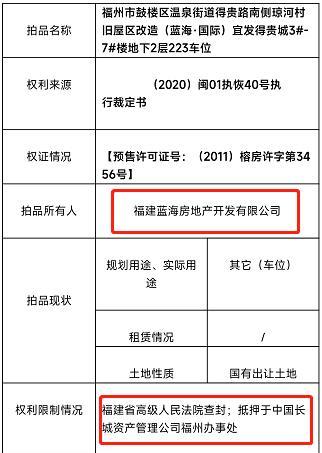 入住七年多，福州一小区业主被告知自家房子将被法拍？