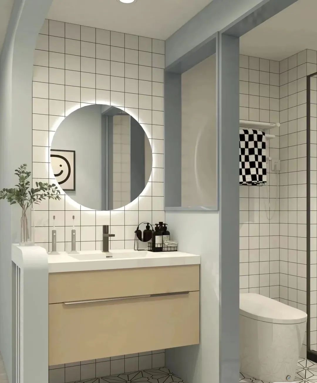 老公坚持卫生间不要洗手台,完工后,不看好的亲戚都前来参观