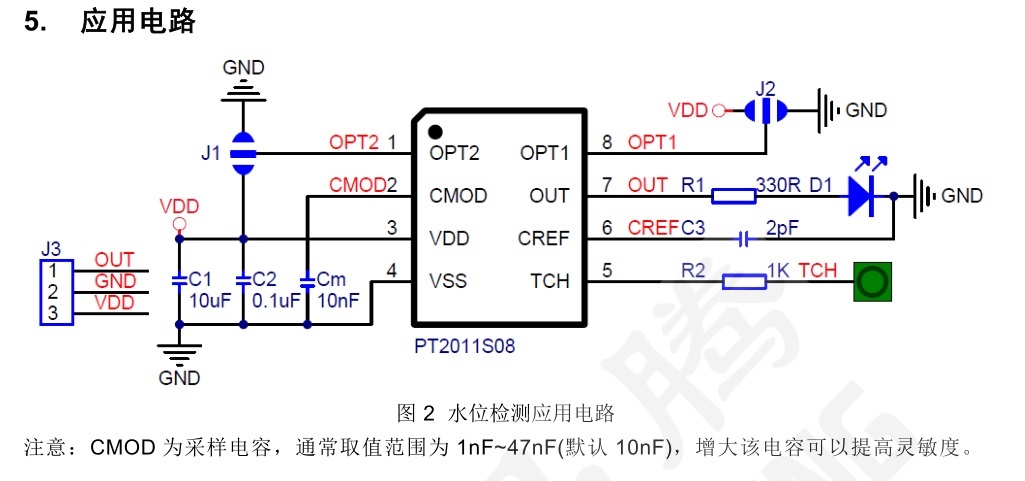 芯片设计|原厂芯片验证二十一:PT2011是一款电容式水位检测专用IC芯片设计