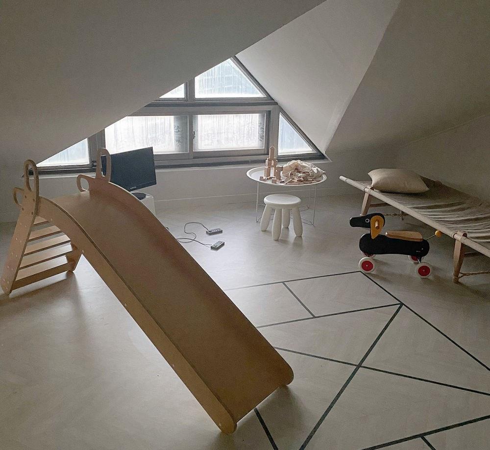 2层小复式:一楼客餐厨,阁楼变“游乐场”,孩子玩得不亦乐乎!