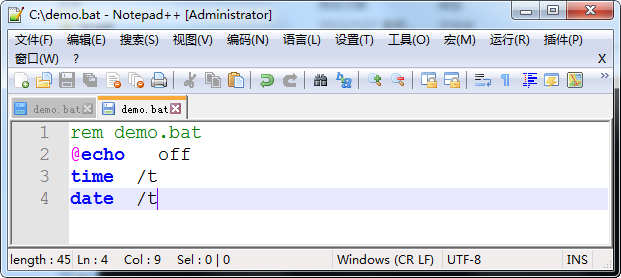 Windows|【WINDOWS / DOS 批处理】添加注释