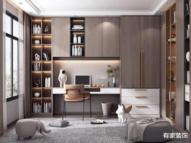 郑州装修设计,书柜不做通顶如何设计?
