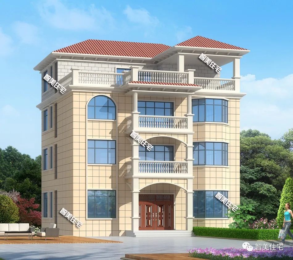 这栋别墅有13个卧室,室内空间还是很宽敞,造型简单不张扬