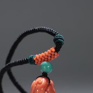 |回流-珊瑚雕如意螭龙挂件