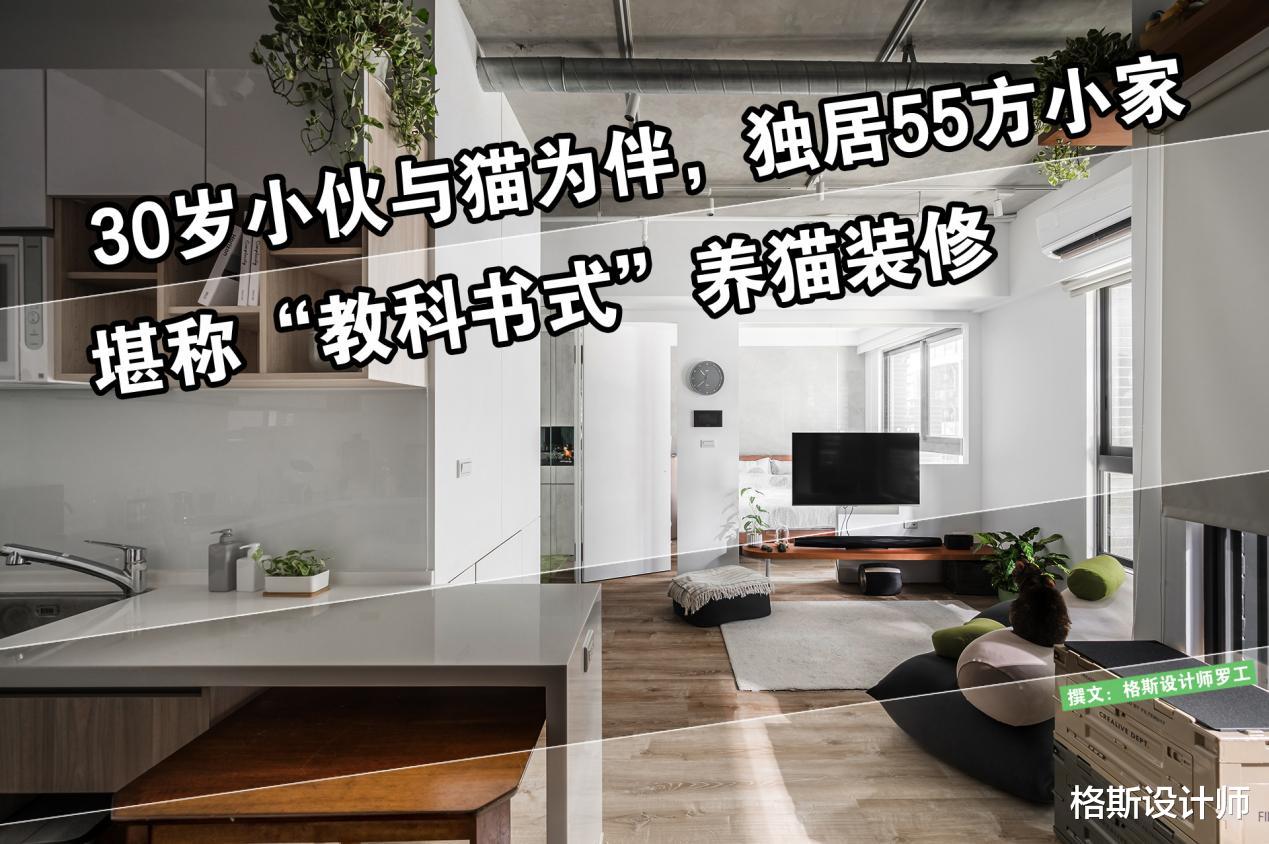 90后男孩晒出55㎡小家,休闲简约的工业风,清新又治愈