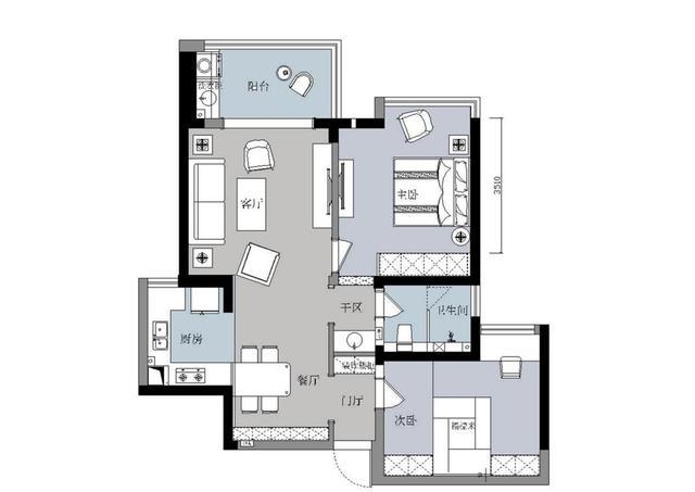 北欧风看腻了!这对夫妻家98两室一厅,配色成亮点,摩登又前卫