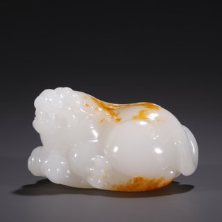 和田玉籽料|旧藏·和田玉籽料貔貅摆件