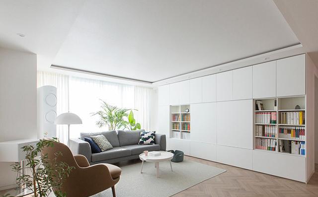 145㎡新房,全屋大白墙,通铺木地板,一个家最好的气质,是干净