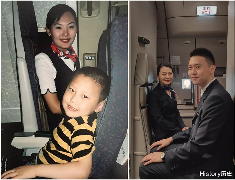 15年前,5岁男孩在万米高空与空姐合影;15年后,两人成了师徒!