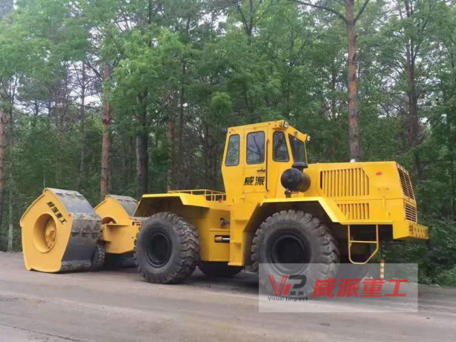 装载机带的冲击碾压机压实效果,yct25冲击碾压路机施工范围