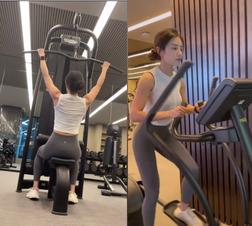 伊一|女星伊一穿紧身衣健身!身上压180斤器械,男教练一旁全程保护