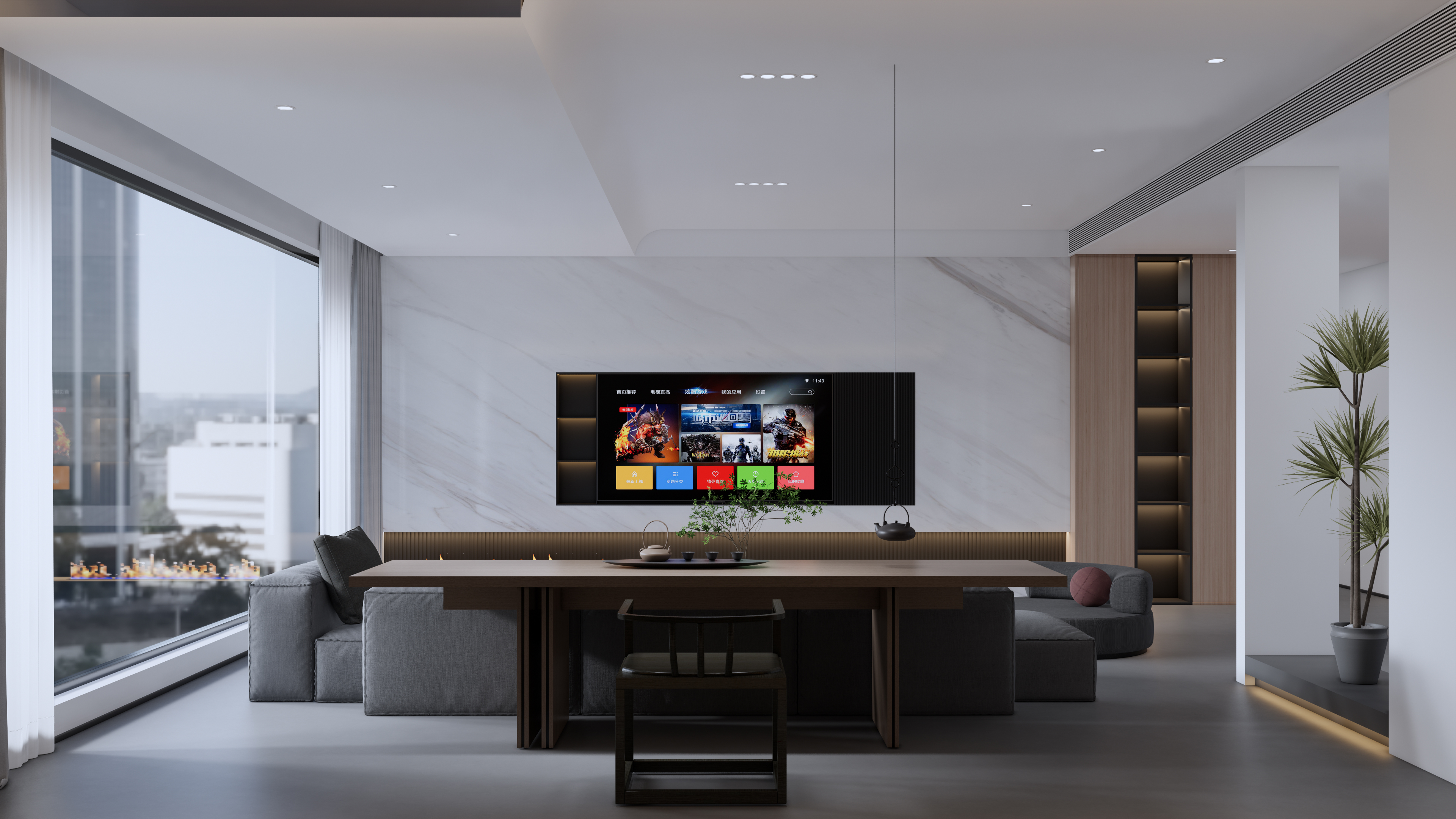 160㎡现代极简风,不一样的神秘色彩