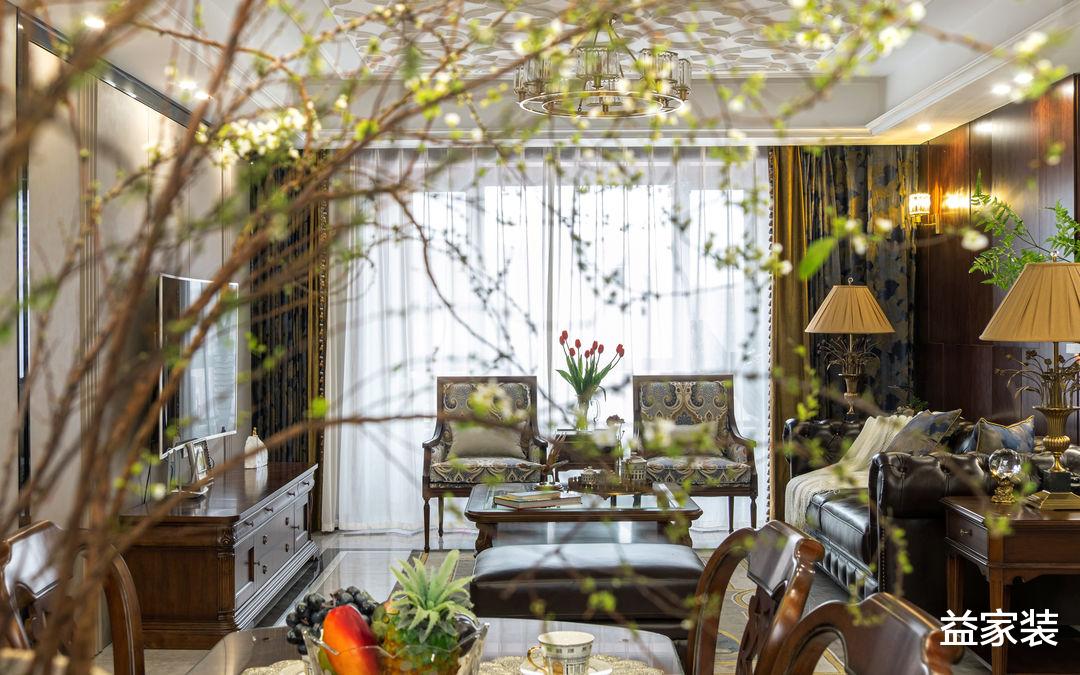 中式和美式混搭设计，让160平大三居更具魅力，实现空间的升级