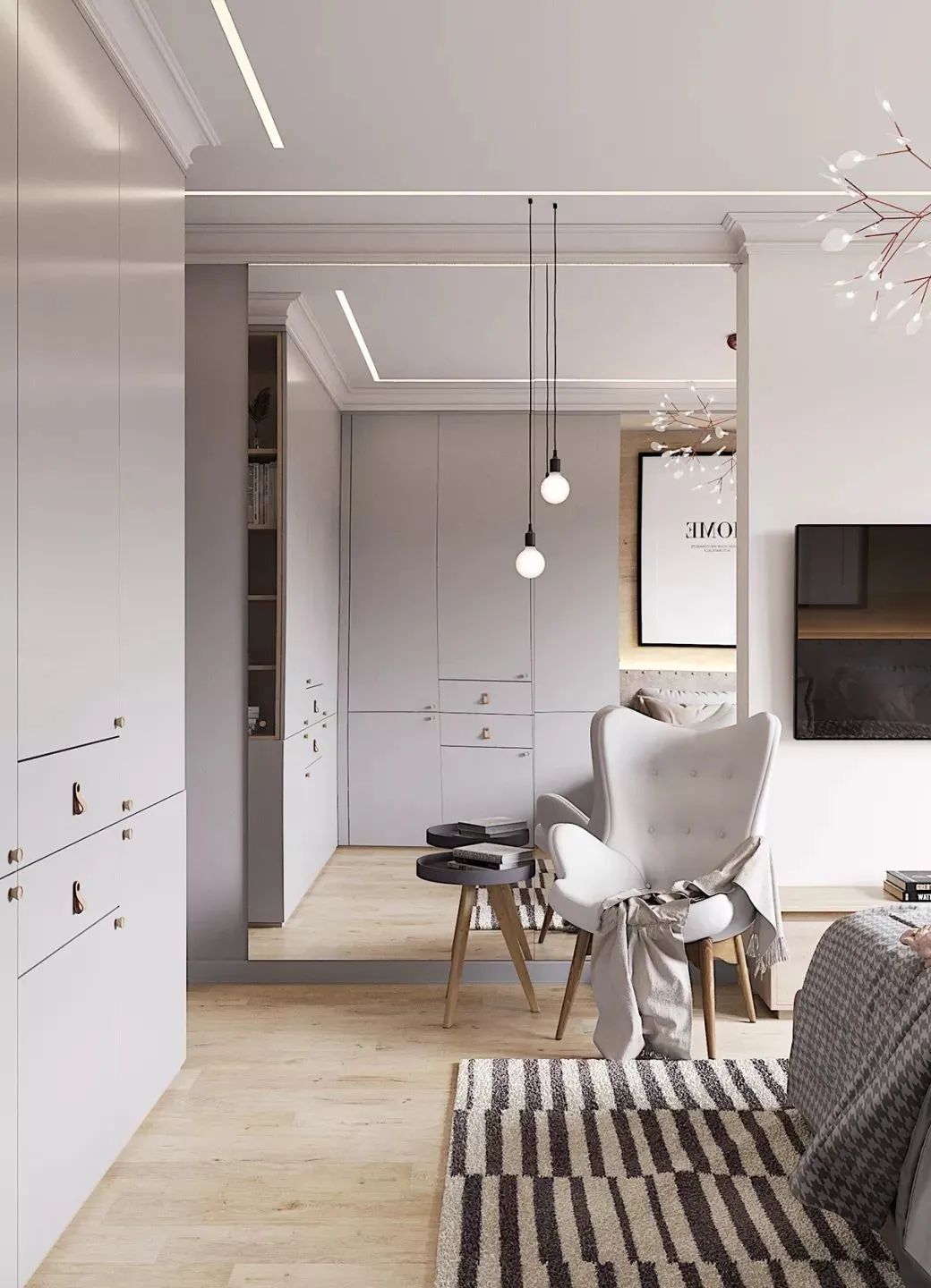 81㎡超强收纳之家,草木绿厨房也太高级了叭!