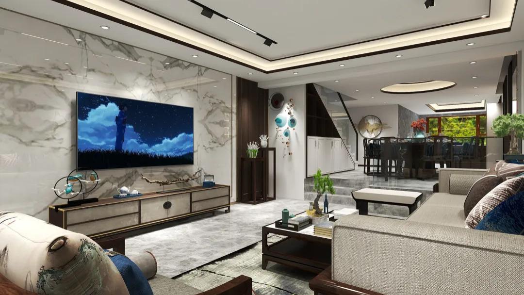 【鲁班装饰】紫鸢堡186㎡新中式风格，素言