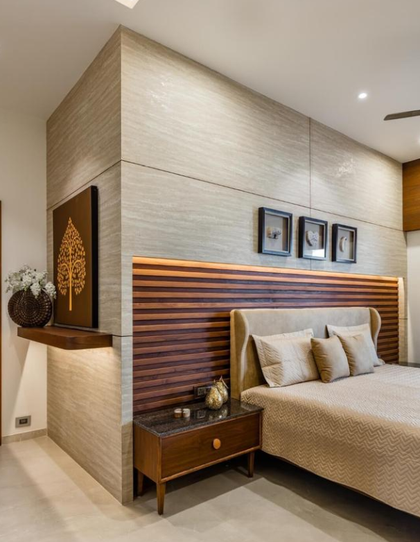 与其白茫茫一片,床头我倒愿意这样去做,好看的同时心情也跟着好