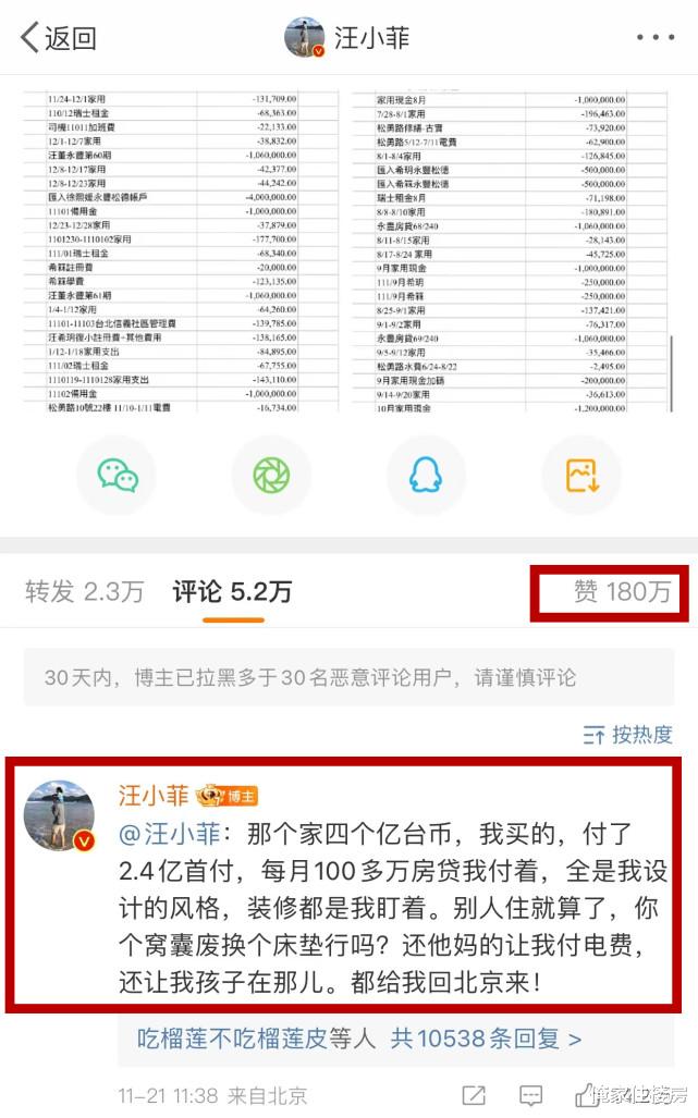 汪小菲：我一年给4000多万巨额抚养费，他却舍不得给你换个床垫？