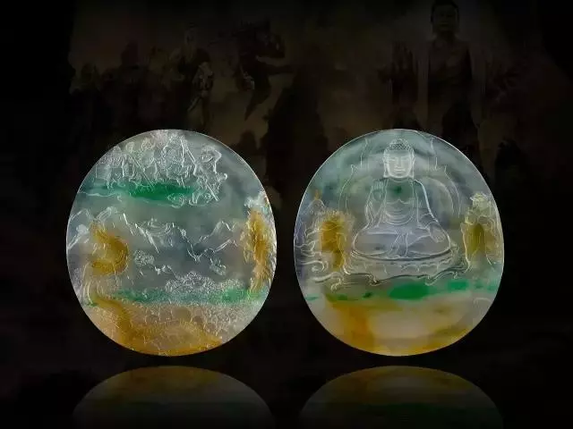 翡翠|两块三彩翡翠片料,没想玉雕师巧用西游记题材,成品让人想不到!