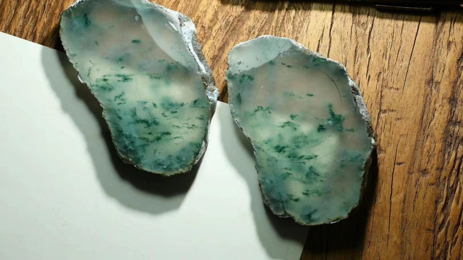 终极目标|玻璃种飘花翡翠原石欣赏