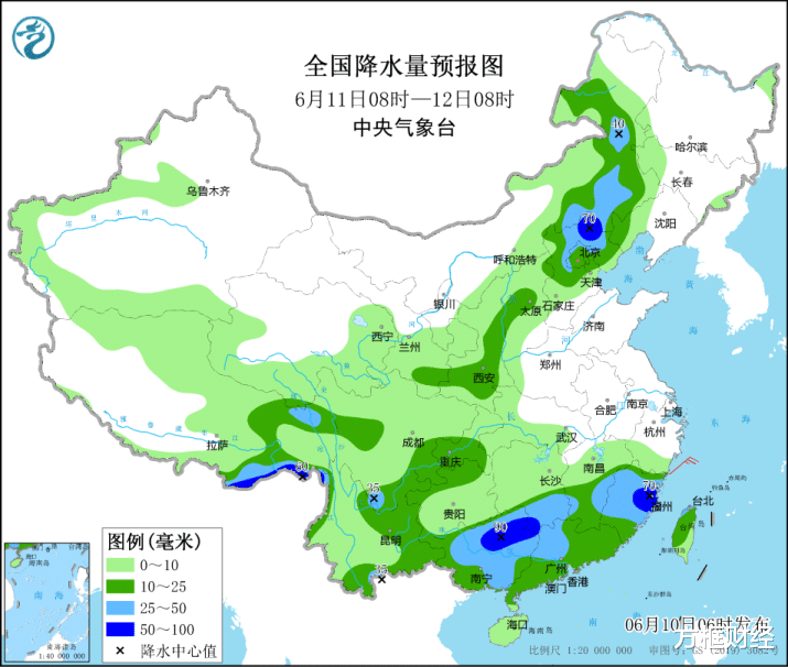 南方强降雨多点开花,华北东北等地多雷雨天气