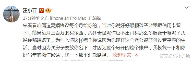 汪小菲|汪小菲晒大S生活开销：每月花销上百万，几条裙子花掉18万