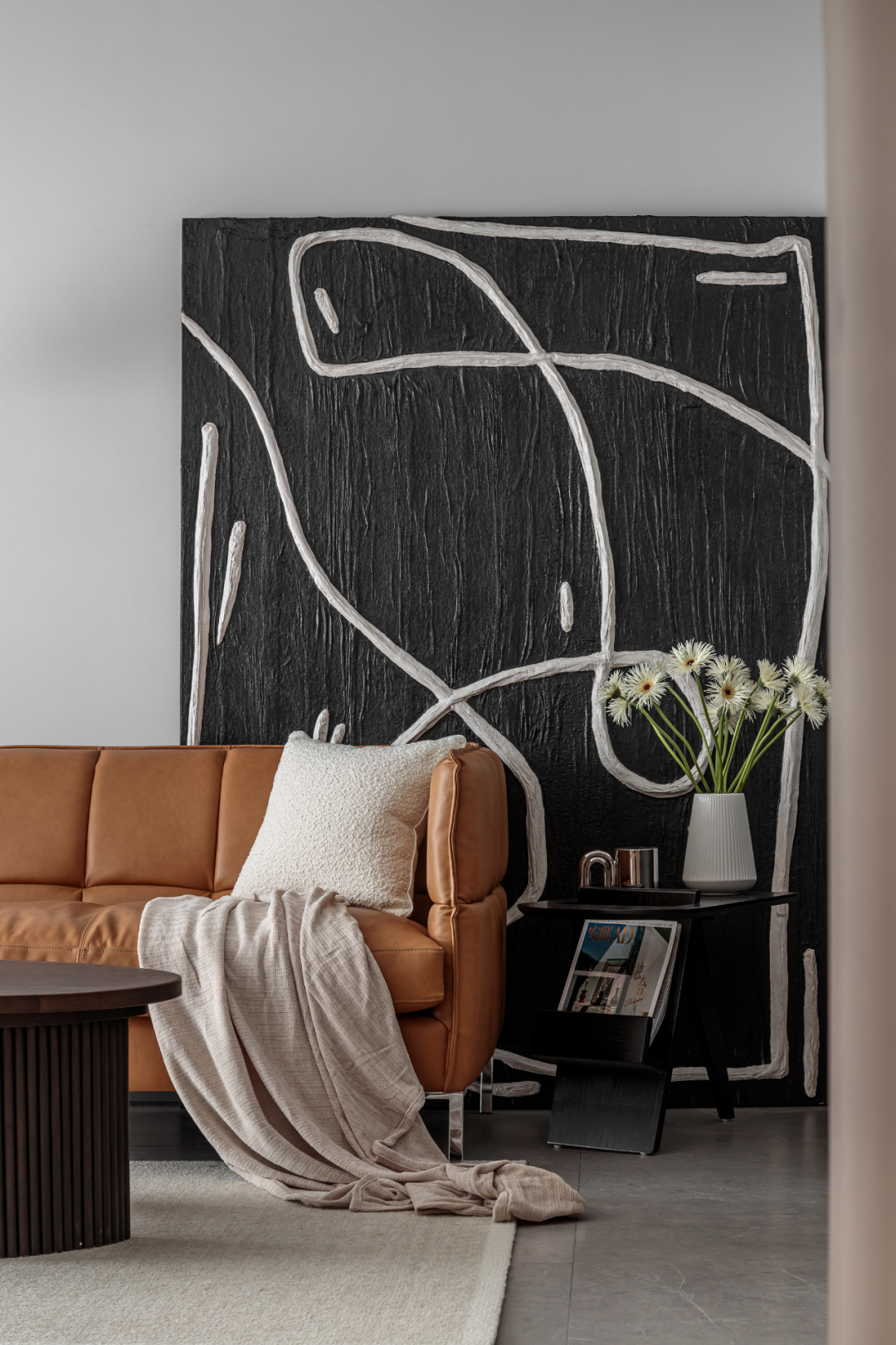 96㎡极简风格,无彩色空间+乐高收纳柜,内敛的居家氛围!