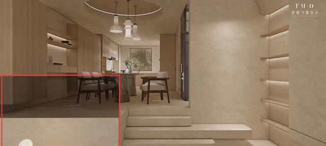 364㎡的别墅，重做楼板封楼梯井，餐厅抬高客厅下沉，又分出一层