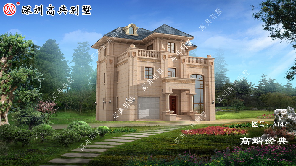 一款欧式石材别墅，让你独占村里美誉，太经典了！