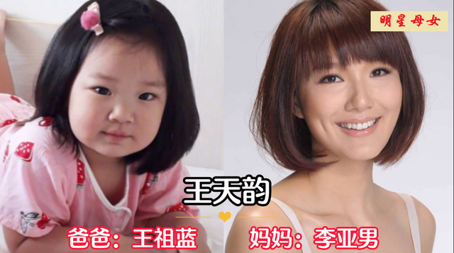 张艺谋|18对明星母女颜值对比,朱茵母女长得一个样,孙俪女儿长相随爸爸