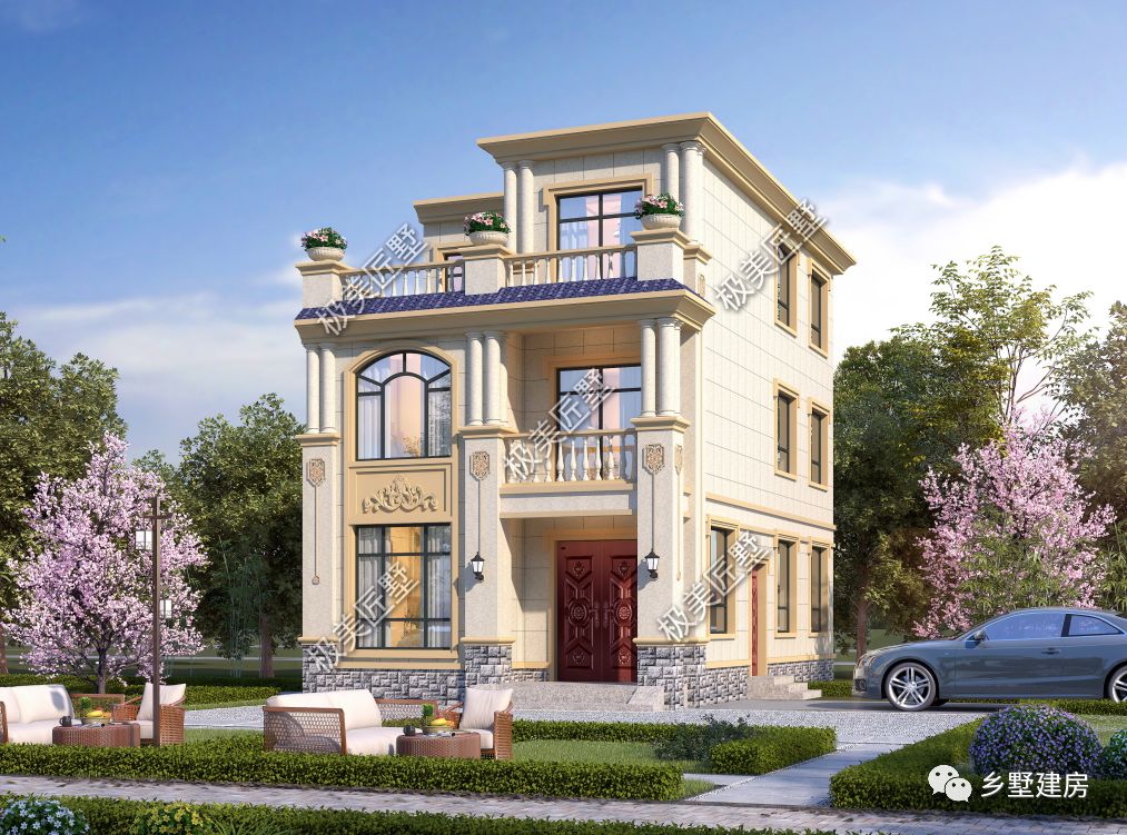 开间仅7.3米的自建房,外观简约大气,这个设计如何