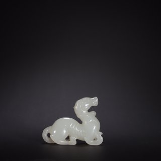 |旧藏-和田玉旺财雕件