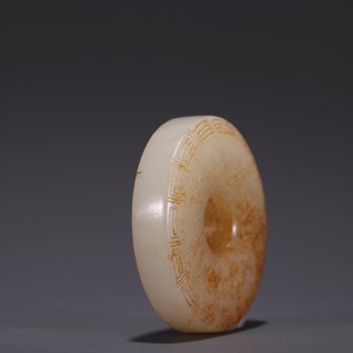 |旧藏·老和田玉八宝纹玉环平安扣