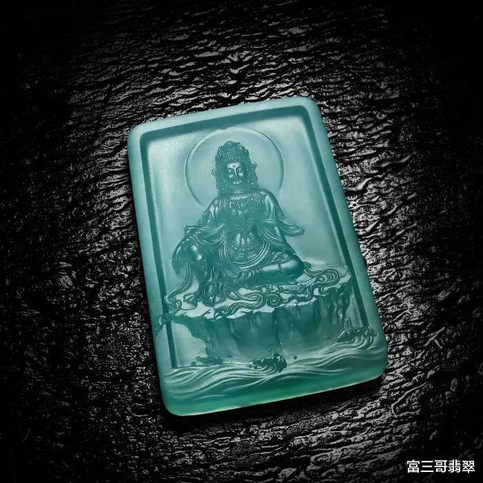 水月观音|玉赏 ▏翡翠玉雕艺术创作——《水月观音》